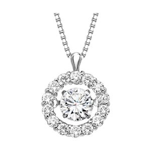14Kt White Gold Diamond 1/2Ctw Pendant
