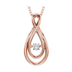14Kt Rose Gold Diamond 1/10Ctw Pendant
