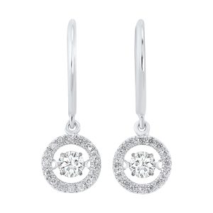 14Kt White Gold Diamond 3/4Ctw Earring