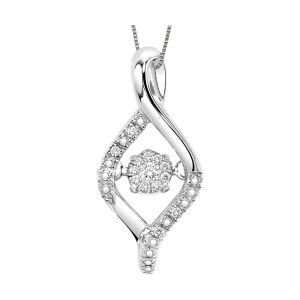Silver Diamond 1/15Ctw Pendant