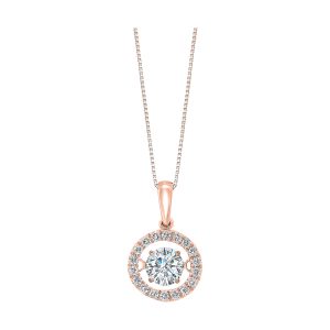 14Kt Rose Gold Diamond 1Ctw Pendant