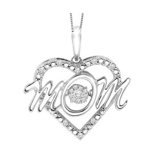 Silver Diamond 1/15Ctw Pendant