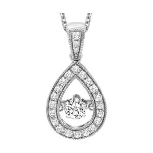 14Kt White Gold Diamond 1/3Ctw Pendant