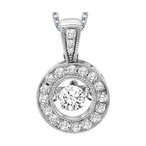 14Kt White Gold Diamond 1/3Ctw Pendant