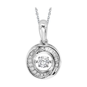 10Kt White Gold Diamond 1/6Ctw Pendant