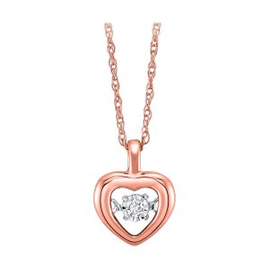 10Kt Rose Gold Diamond 1/50Ctw Pendant