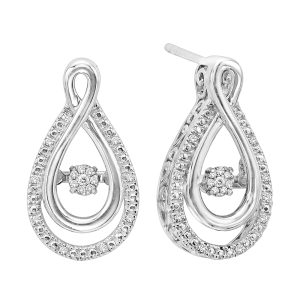 14Kt White Gold Diamond 1/10Ctw Earring