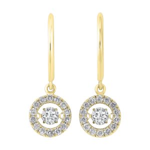14Kt Yellow Gold Diamond 1Ctw Earring