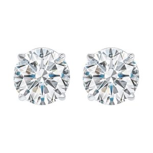 14Kt White Gold Diamond 1 1/4Ctw Earring