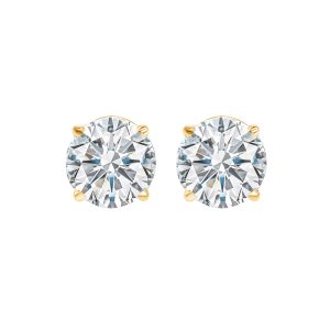 14Kt Yellow Gold Diamond 1Ctw Earring