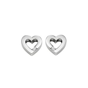 Silver Diamond 1/50Ctw Earring