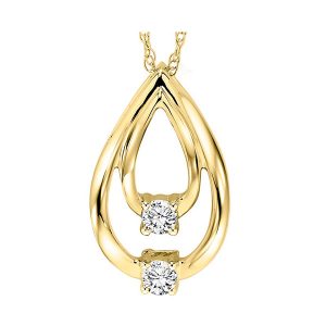 10Kt Yellow Gold Diamond 1/10Ctw Pendant
