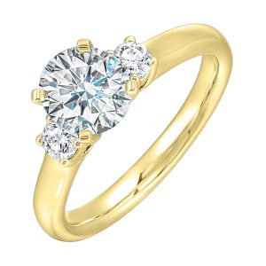 14Kt Yellow Semi Mount 1/3Ctw For 3Ctw Round Center