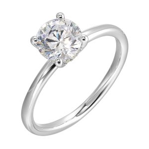 14Kt White Semi Mount 1/12Ctw For 2Ctw Round Center
