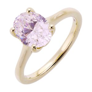 14Kt Yellow Semi Mount For 3Ct Oval Center