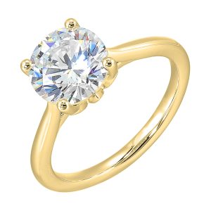 14Kt Yellow Semi Mount For 2Ctw Round Center
