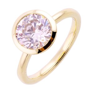 14Kt Yellow Semi Mount For 2Ct Round Center