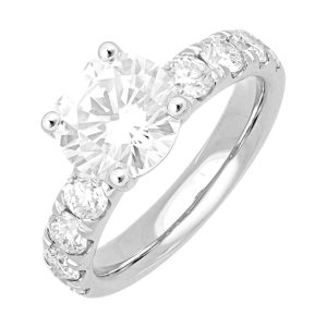 14Kt White Semi Mount 1 1/10Ctw For 2Ct Round Center