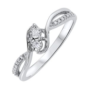 14Kt White Gold Diamond 1/10Ctw Ring