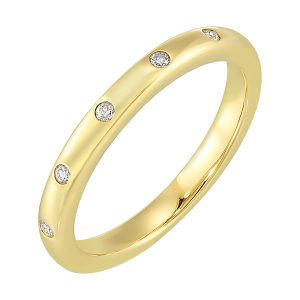 14Kt Yellow Gold Diamond 1/20Ctw Ring