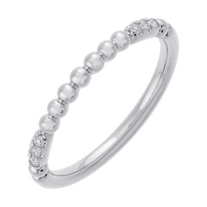 14Kt White Gold Diamond 1/20Ctw Ring
